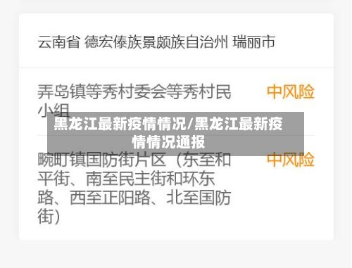黑龙江最新疫情情况/黑龙江最新疫情情况通报-第2张图片