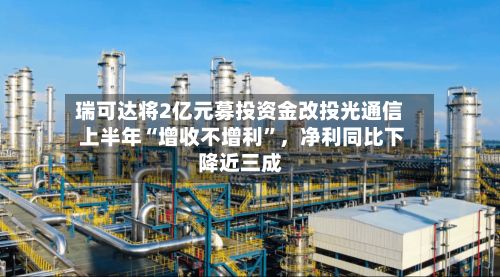 瑞可达将2亿元募投资金改投光通信 上半年“增收不增利	”，净利同比下降近三成-第2张图片