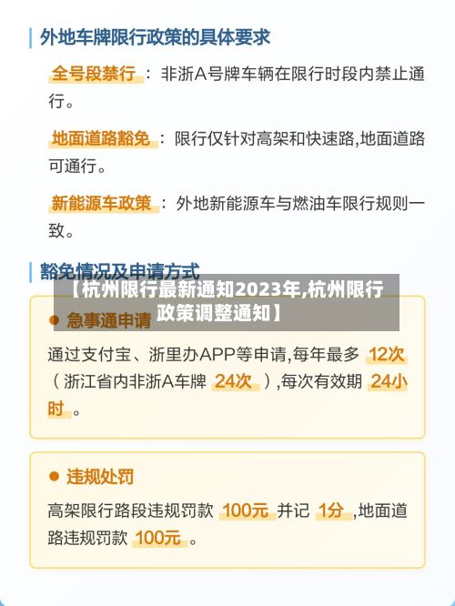 【杭州限行最新通知2023年,杭州限行政策调整通知】
