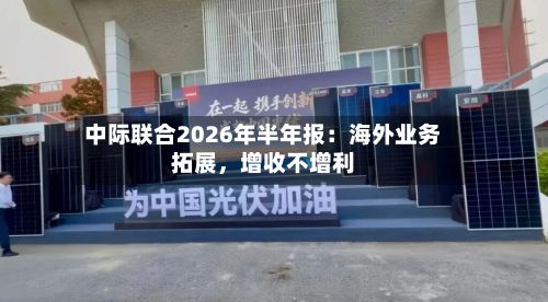 中际联合2026年半年报：海外业务拓展，增收不增利-第2张图片