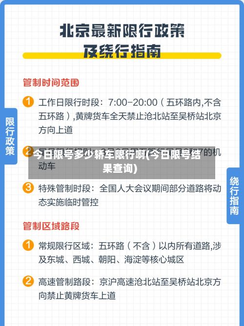 今日限号多少轿车限行啊(今日限号结果查询)