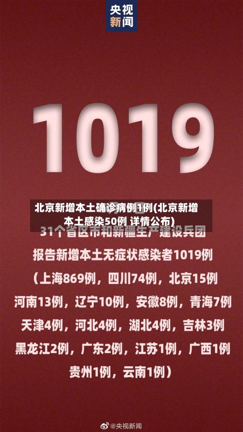 北京新增本土确诊病例1例(北京新增本土感染50例 详情公布)