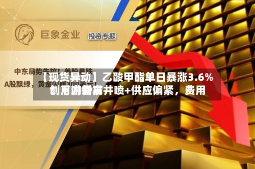 【现货异动】乙酸甲酯单日暴涨3.6%！下游需求井喷+供应偏紧	，费用创月内新高-第3张图片