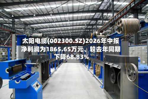 太阳电缆(002300.SZ)2026年中报净利润为1865.65万元、较去年同期下降68.83%-第2张图片