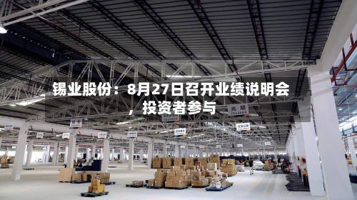 锡业股份：8月27日召开业绩说明会，投资者参与-第2张图片