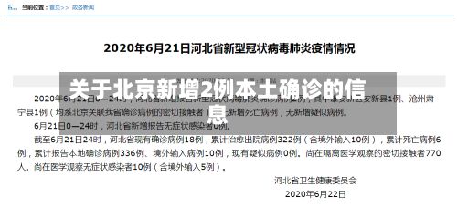关于北京新增2例本土确诊的信息
