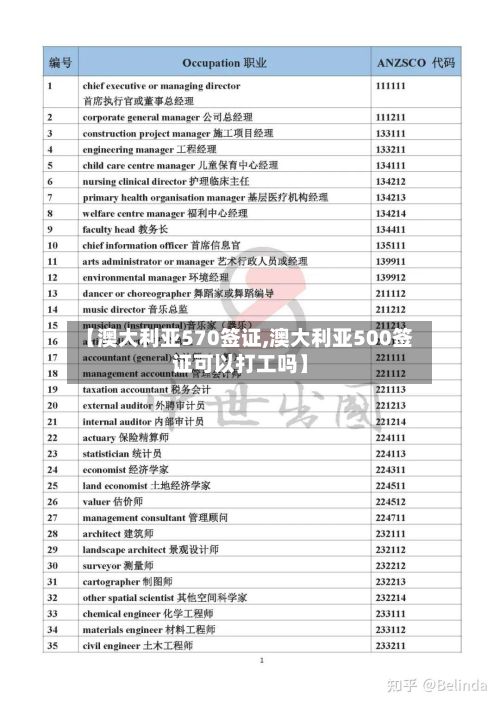 【澳大利亚570签证,澳大利亚500签证可以打工吗】