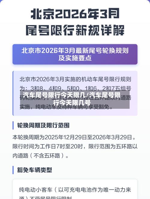 汽车尾号限行今天限几/汽车尾号限行今天限几号