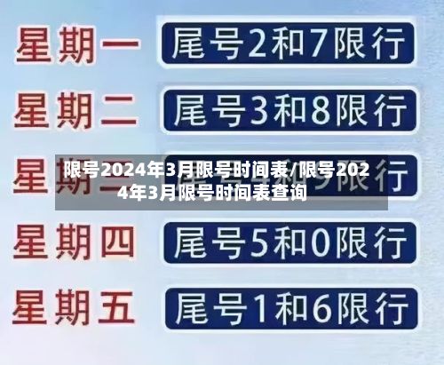 限号2024年3月限号时间表/限号2024年3月限号时间表查询