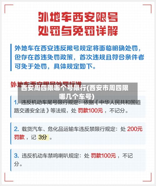 西安周四限哪个号限行(西安市周四限哪几个车号)