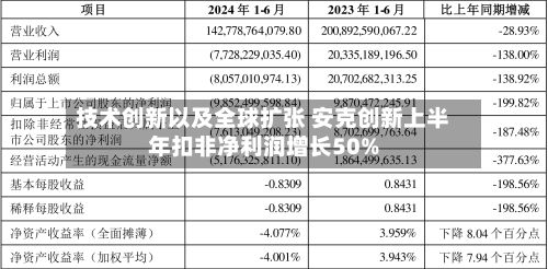 技术创新以及全球扩张 安克创新上半年扣非净利润增长50%