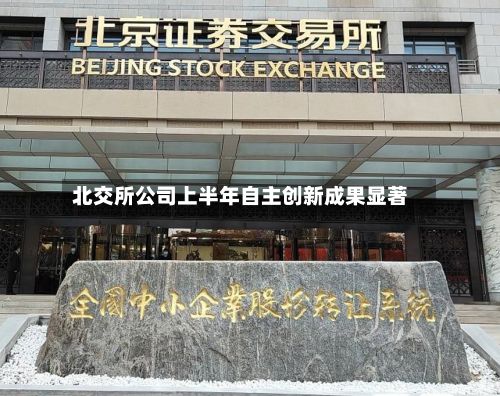 北交所公司上半年自主创新成果显著