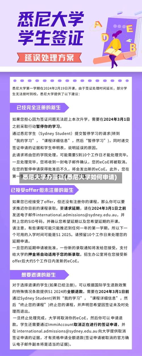 悉尼大学办签证(悉尼大学如何申请)-第3张图片