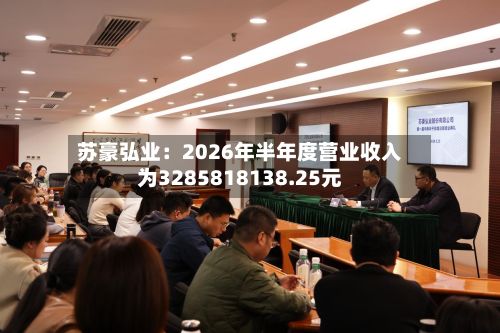 苏豪弘业:2026年半年度营业收入为3285818138.25元-第2张图片