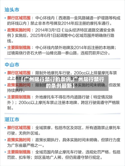 【广州限行禁行的条例,广州限行禁行的条例最新】-第2张图片