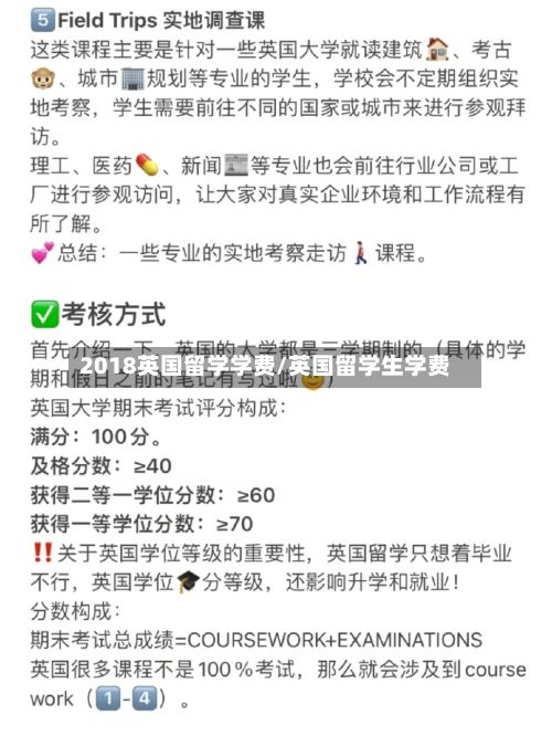 2018英国留学学费/英国留学生学费