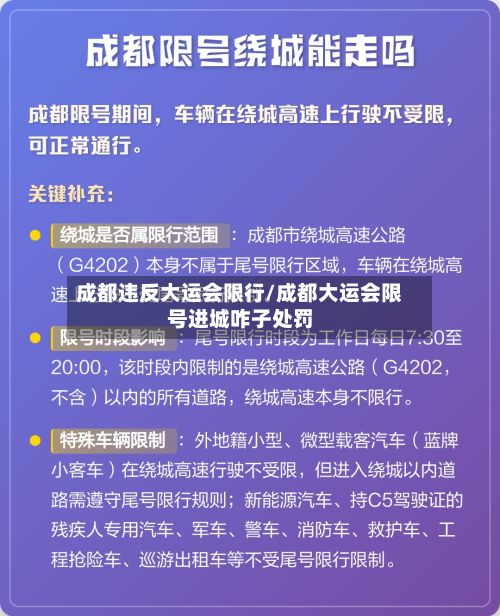 成都违反大运会限行/成都大运会限号进城咋子处罚-第3张图片