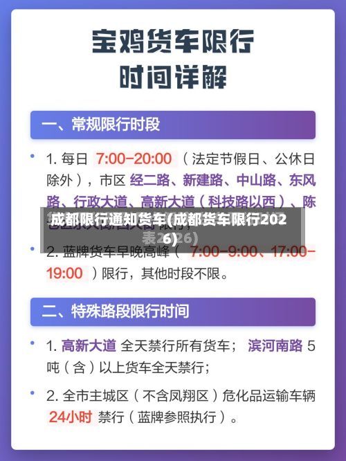 成都限行通知货车(成都货车限行2026)-第2张图片