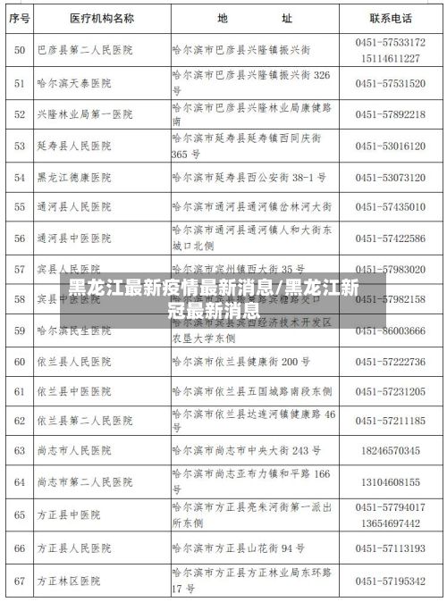 黑龙江最新疫情最新消息/黑龙江新冠最新消息-第2张图片