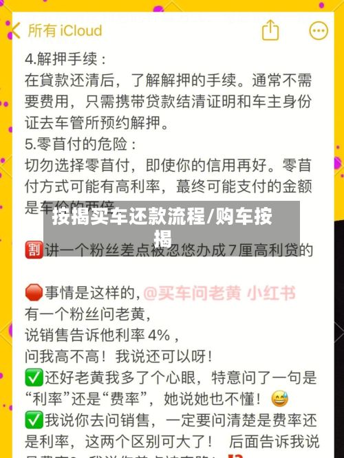 按揭买车还款流程/购车按揭
