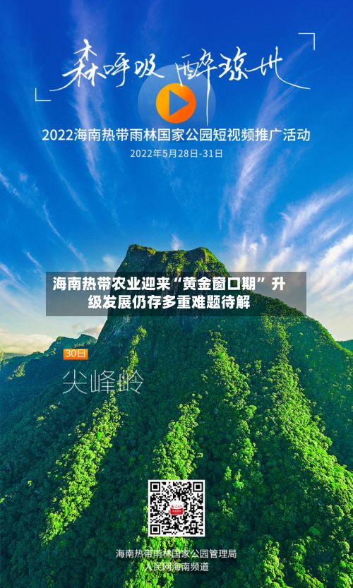 海南热带农业迎来“黄金窗口期” 升级发展仍存多重难题待解-第2张图片