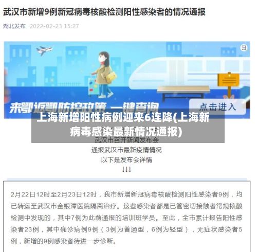 上海新增阳性病例迎来6连降(上海新病毒感染最新情况通报)
