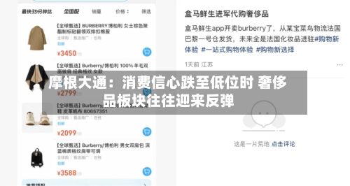 摩根大通：消费信心跌至低位时 奢侈品板块往往迎来反弹-第2张图片