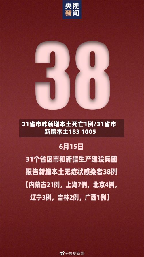 31省市昨新增本土死亡1例/31省市新增本土183 1005-第2张图片