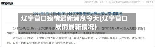辽宁营口疫情最新消息今天(辽宁营口暴雨最新情况)